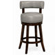Barstool Set of 2 | Shirley 29" | PU Cushion | Gray Finish