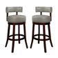 Shirley Contemporary 29’’ Barstool With pu Cushion Gray Finish Set of 2 By Casagear Home FOA-CM-BR6251GY-29-2PK