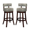 Shirley Contemporary 29’’ Barstool With pu Cushion Gray Finish Set of 2 By Casagear Home FOA-CM-BR6251GY-29-2PK