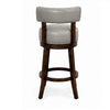 Barstool Set of 2 | Shirley 29" | PU Cushion | Gray Finish