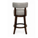 Barstool Set of 2 | Shirley 29" | PU Cushion | Gray Finish