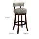 Barstool Set of 2 | Shirley 29" | PU Cushion | Gray Finish