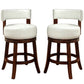 Shirley Contemporary 24" Barstool With pu Cushion, White Finish, Set of 2 By Casagear Home