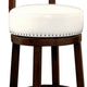 Barstool Set of 2 | Shirley 29’’ | PU Cushion | White Finish FOA-CM-BR6251WH-29-2PK