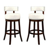 Shirley Contemporary 29’’ Barstool With pu Cushion White Finish Set of 2 By Casagear Home FOA-CM-BR6251WH-29-2PK