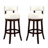 Shirley Contemporary 29" Barstool With pu Cushion, White Finish, Set of 2 By Casagear Home
