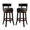 Lynsey Contemporary 29’’Barstool With linen Cushion Gray Finish Set of 2 By Casagear Home FOA-CM-BR6252GY-29-2PK