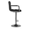 Corfu Contemporary Bar Chair With Arm Black By Casagear Home FOA-CM-BR6917BK