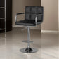 Corfu Contemporary Bar Chair With Arm, Black By Casagear Home