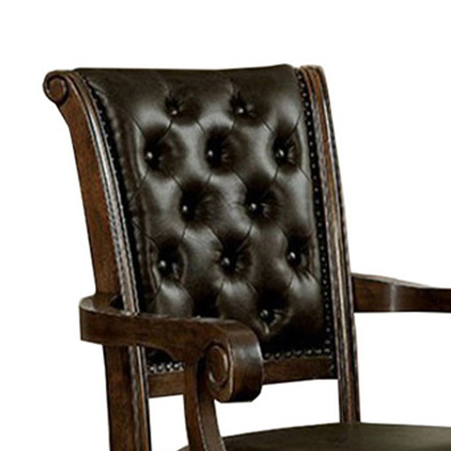 Kalia Contemporary Arm Chair, Brown Finish By Casagear Home