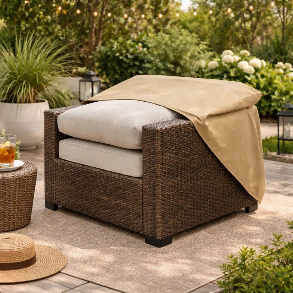 Dust Cover | Outdoor Chairs | Medium Size | Light Brown Fabric