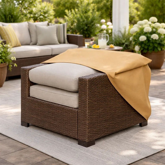 Dust Cover | Outdoor Chairs | Medium Size | Light Brown Fabric