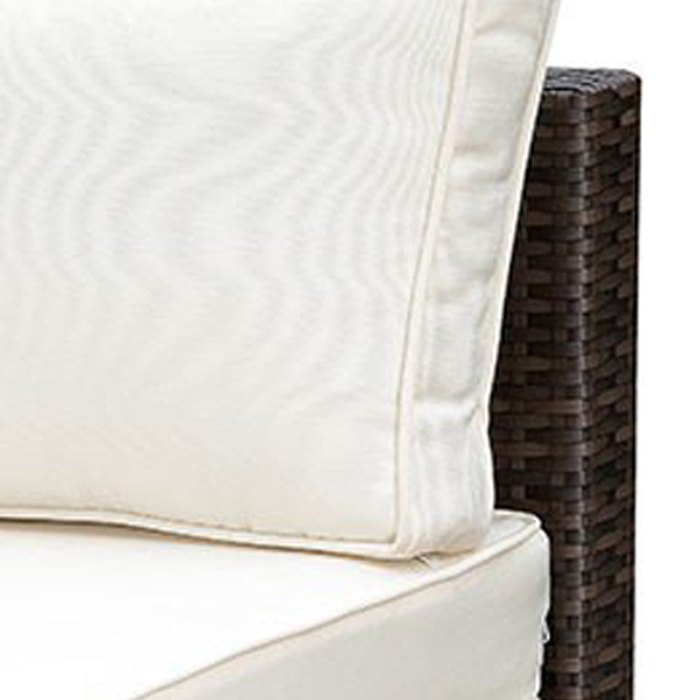 Side Chair | Aluminum Frame | Cushioned Seat | Ivory Espresso FOA-CM-OS2136-H