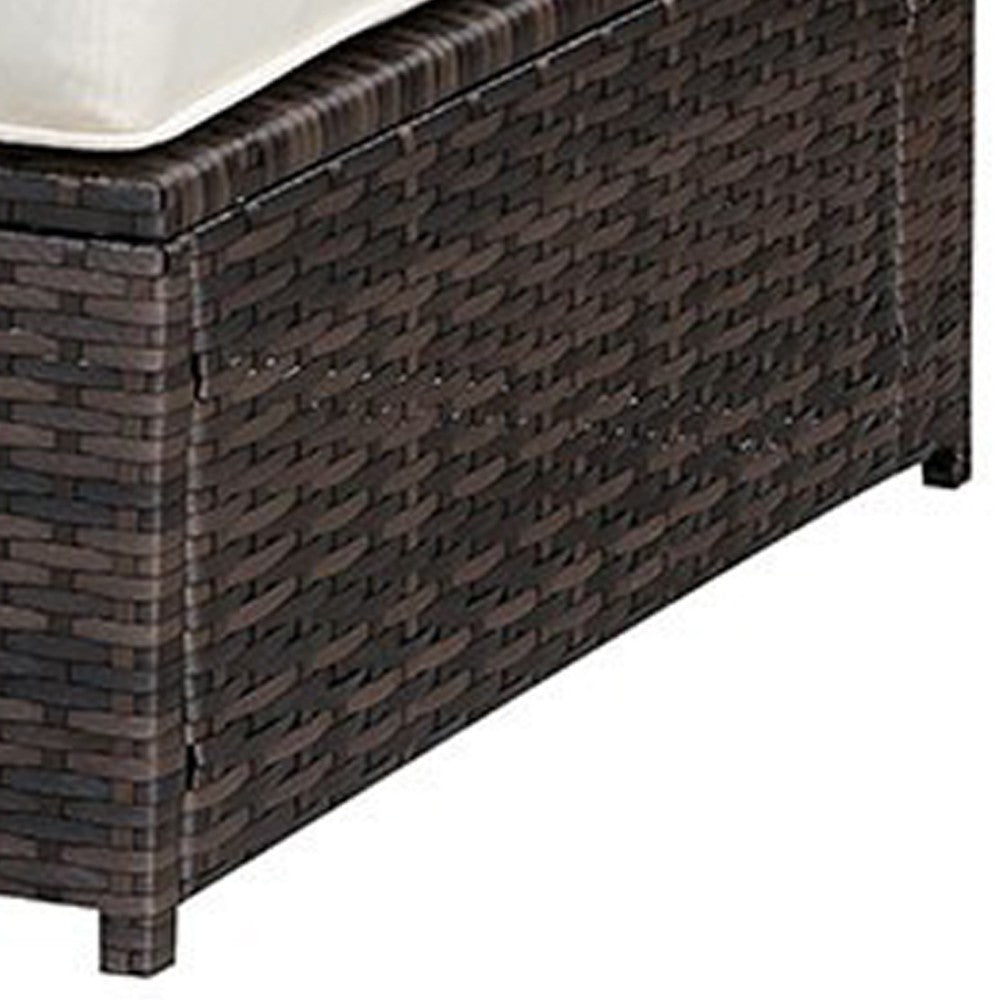 Side Chair | Aluminum Frame | Cushioned Seat | Ivory Espresso FOA-CM-OS2136-H