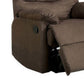 Plesant Valley Transitional Recliner Chair With Microfiber Brown By Casagear Home FOA-CM-RC6927-DK