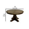 Dining Table | Round Solid Wood | Pedestal Base | Light Oak