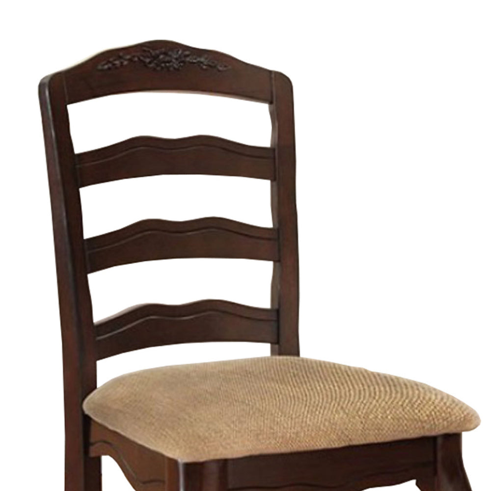 Townsville Cottage Side Chair, Dark Walnut Finish, Set of 2 By Casagear Home