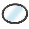 Oval Wall Mountable 5mm Beveled Mirror, Rustic Natural Brown By Casagear Home