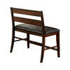 Dickinson II Cottage Counter Height Bench Dark Cherry Finish By Casagear Home