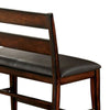 Dickinson II Cottage Counter Height Bench Dark Cherry Finish By Casagear Home FOA-CM3187PBN