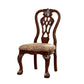 Elana Traditional Side Chair With fabric, Brown Cherry Finish, Set of 2 By Casagear Home