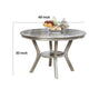 Dining Table | Amina Round Contemporary | Champagne Finish