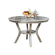 Dining Table | Amina Round Contemporary | Champagne Finish