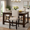 Bar Chair Set of 2 | Sania II Rustic | Ivory Linen Cream