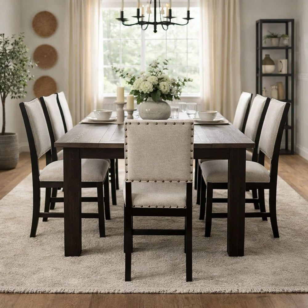 Bar Chair Set of 2 | Sania II Rustic | Ivory Linen Cream