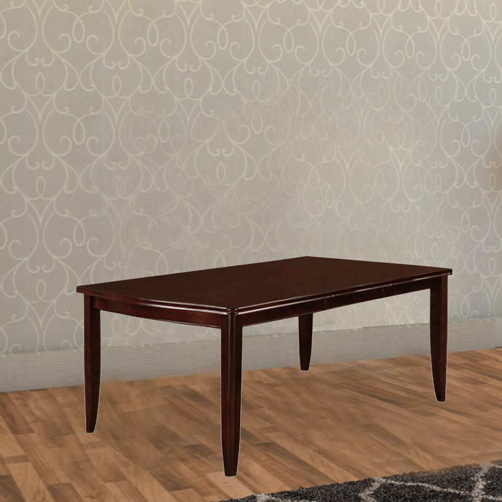 Transitional Dining Table, Espresso Brown