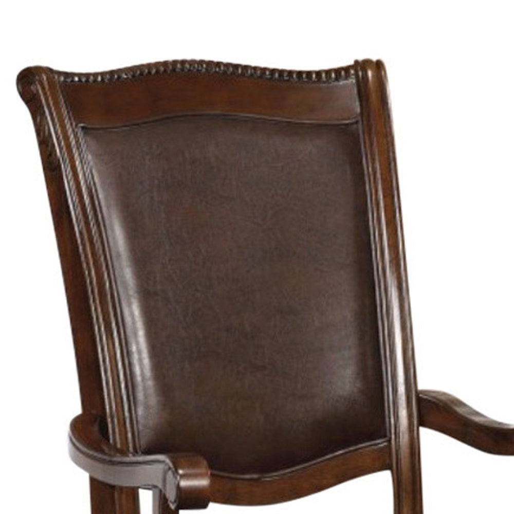 Alpena Traditional Arm Chairs Set of 2 Cherry Brown By Casagear Home