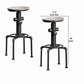 Metal Frame Bar Stool With Wooden Seat In Black And Natural Brown, Set Of 2 By Casagear Home