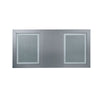 Wooden Dining Table With Beveled Mirror Insert, Silver and Clear