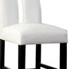 Luminar II Contemporary Counter Height Chair, White And Black Finish, Set of 2 By Casagear Home