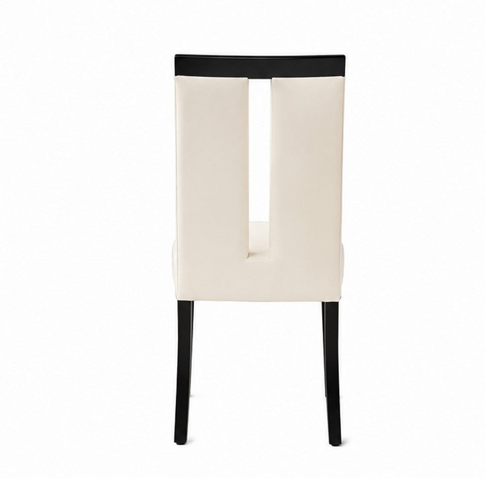 Side Chair Set of 2 | Luminar | White Cal Foam | Black Finish