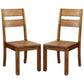 Frontier Rustic Side Chair Natural Teak Finish Set of 2 By Casagear Home FOA-CM3603SC-2PK