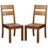 Frontier Rustic Side Chair Natural Teak Finish Set of 2 By Casagear Home FOA-CM3603SC-2PK