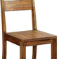 Frontier Rustic Side Chair Natural Teak Finish Set of 2 By Casagear Home FOA-CM3603SC-2PK