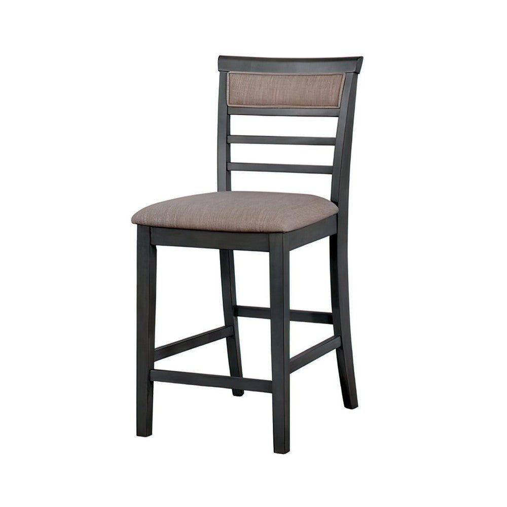 7 Piece Wooden Counter Height Table Set Brown FOA-CM3607PT-7PK