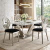 Side Chair Set of 2 | Orla Contemporary | Black Microfabric Seat