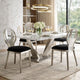 Side Chair Set of 2 | Orla Contemporary | Black Microfabric Seat