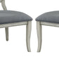 Fabric Upholstery Side Chair, White And Gray, Pack Of Two -CM3872WH-SC-2PK By Casagear Home