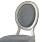 Fabric Upholstery Side Chair, White And Gray, Pack Of Two -CM3872WH-SC-2PK By Casagear Home