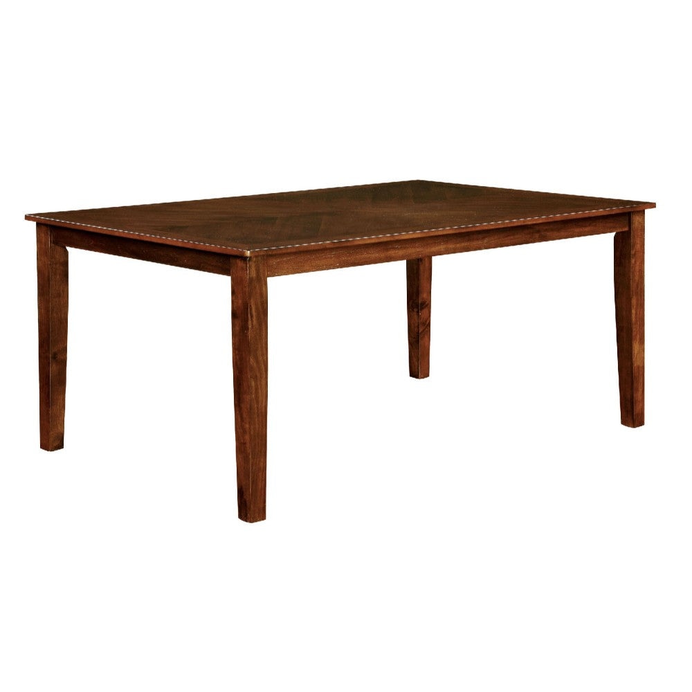 Hillsview I Transitional Dining Table, Brown Cherry By Casagear Home