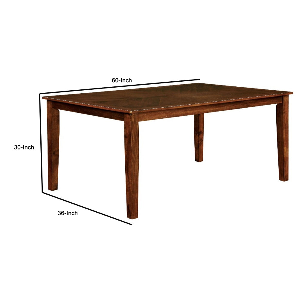 Hillsview I Transitional Dining Table Brown Cherry By Casagear Home FOA-CM3916T-60