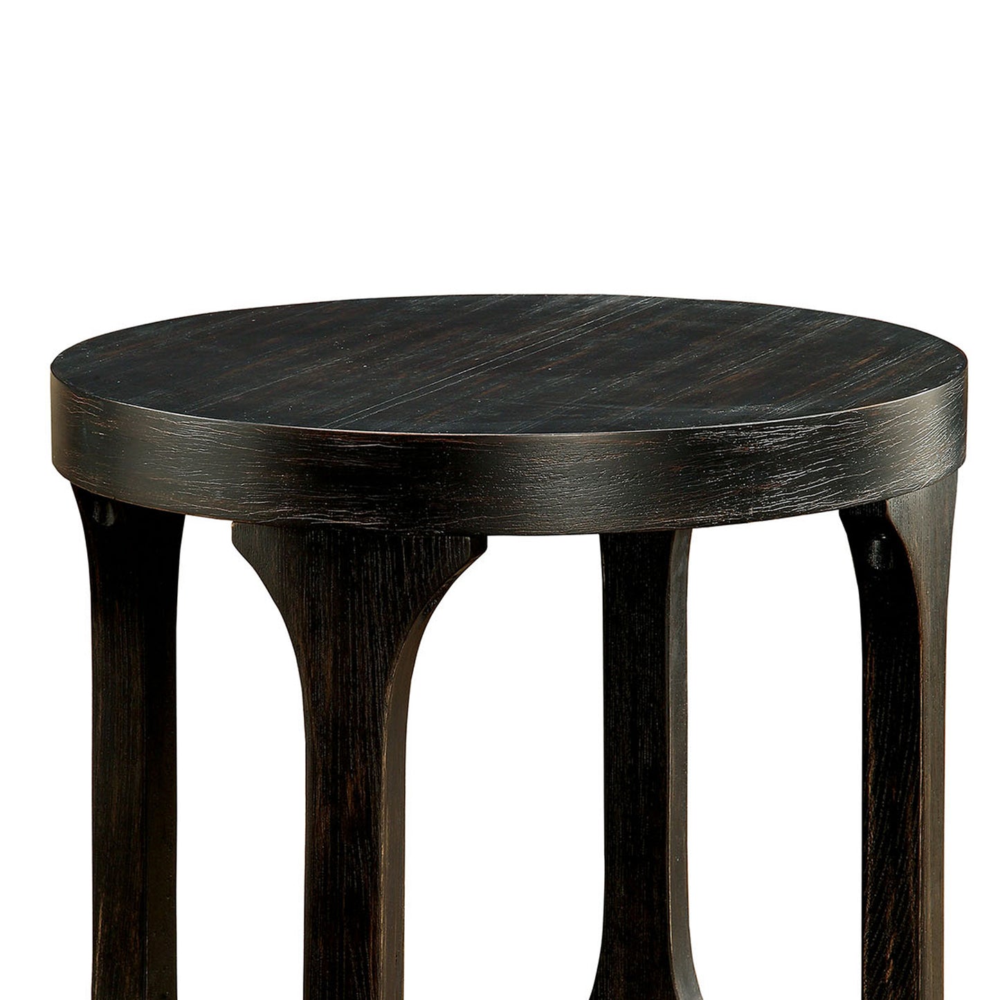 Carrie Transitional End Table, Antique Black By Casagear Home