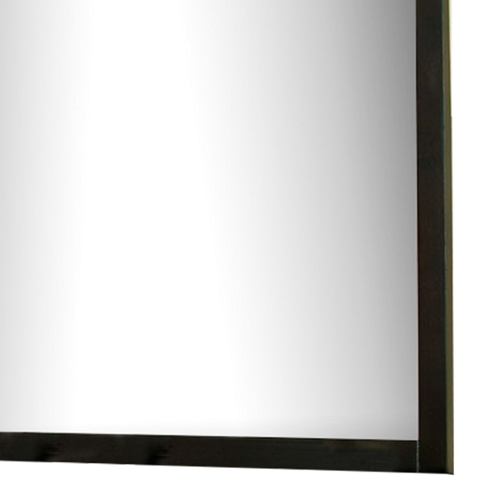 Contemporary Mirror With Wooden Frame Espresso Brown By Casagear Home FOA-CM7088M