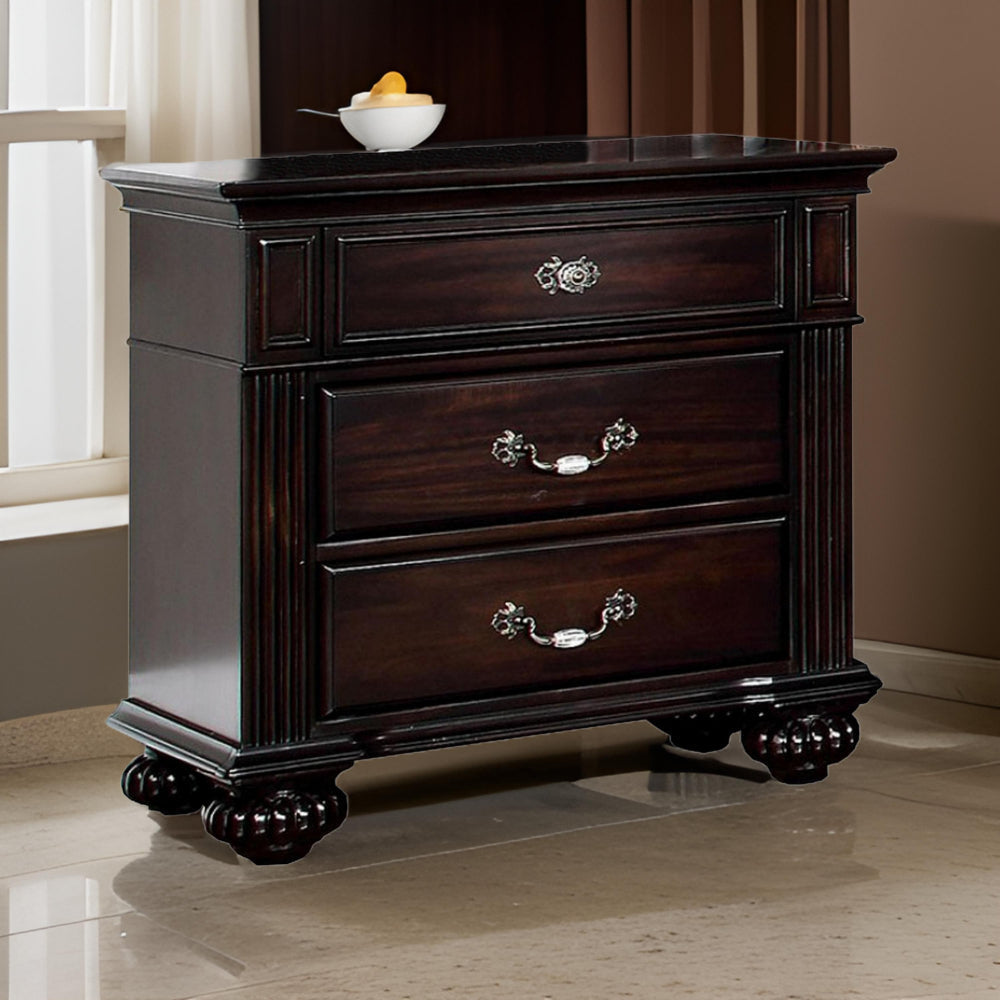 Nightstand | Syracuse Traditional Style | Dark Walnut