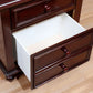 Wooden Night Stand With 2 Drawers, Dark Brown By Casagear Home