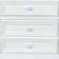 28 Inch Bedside Nightstand 2 Drawers with Classic Round Knobs Handcrafted White Mango Wood The Urban Port FOA-CM7155WH-C